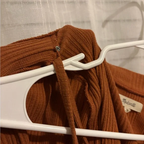 Madewell Ribbed Cardigan Twin Set in Afterglow Red - Picture 7 of 7